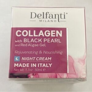 Collagen Night Cream with Black Pearl -Delfanti Milano Made in Italy
